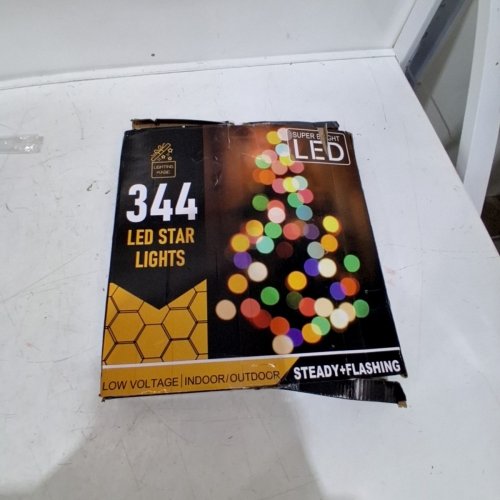 LIGHTING MAGIC CHRISTMAS INDOOR/OUTDOOR LED LIGHT WITH 344 LIGHTS AND REMOTE CONTROL - 12" STAR/11.8FT LED STRINGS/16.4FT LEAD WIRE - MULTI-COLOR/MODES image 4