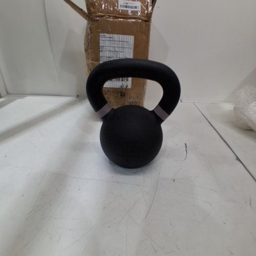 YES4ALL POWDER COATED CAST IRON COMPETITION KETTLEBELL WITH WIDE HANDLES & FLAT BOTTOMS - 31LBS/14KG - BLACK - (MODEL: SD7M) image 3