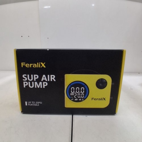 FERALIX ELECTRIC PADDLE BOARD PUMP WITH AUTO SHUT-OFF, DUAL STAGE INFLATION & DEFLATION - 12 V, UP TO 20 PSI - YELLOW (MODEL: M01PRO) image 6
