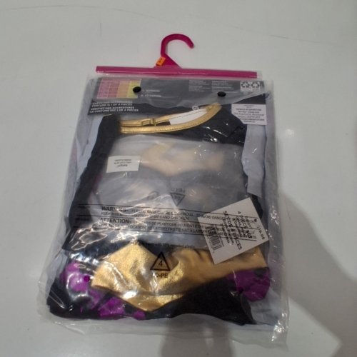 3PC GIRLS RUBIES DC BATGIRL COSTUME - MEDIUM (8-10) - BLACK/PURPLE/GOLD (STYLE: 1001753) image 3