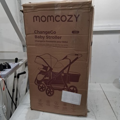 CHANGECO MOMCOZY BABY STROLLER, CONVERTIBLE SINGLE-TO-DOUBLE-TO-WAGON STROLLER -BLACK/WHITE /BROWN - (MODEL:ST01) image 4