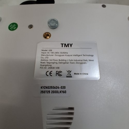 TMY 1080P PORTABLE PROJECTOR WITH BLUETOOTH SUPPORTED- 80" SCREEN, 16:9 - WHITE (MODEL: V08) image 4