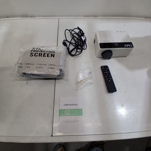 TMY 1080P PORTABLE PROJECTOR WITH BLUETOOTH SUPPORTED- 80" SCREEN, 16:9 - WHITE (MODEL: V08) image 5