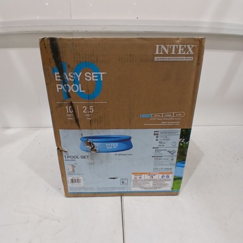 INTEX EASY SET INFLATABLE SWIMMING POOL SET INCLUDES 530 GPH CARTRIDGE FILTER PUMP - 1018 GALLON CAPACITY - 10FT X 30FT - BLUE (MODEL: 28121EH) image 2