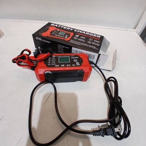 COREBOX SMART BATTERY CHARGER AND MAINTAINER - 12 V 6A - RED AND BLACK (MODEL: 6A-R) image 3