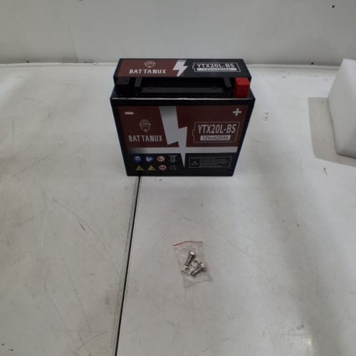 BATTANUX NON-SPILLABLE MOTORCYCLE BATTERY - 12 V, 20 AH (MODEL: YTX20L-BS) image 2