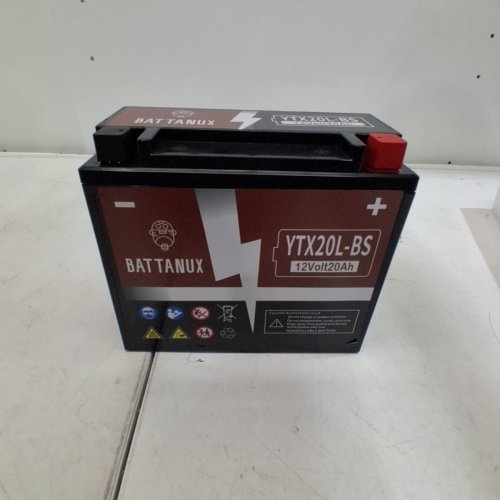 BATTANUX NON-SPILLABLE MOTORCYCLE BATTERY - 12 V, 20 AH (MODEL: YTX20L-BS) image 3