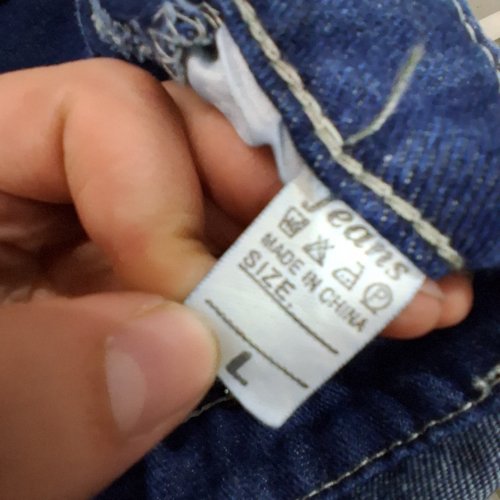 WOMEN'S WASHED DENIM OVERALL SHORTS - LARGE - BLUE image 2