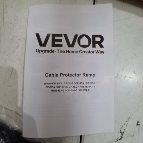 3PK VEVOR HEAVY DUTY DROP OVER CABLE COVER RAMP - 2,000LBS/AXLE LOAD CAPACITY - BLACK (MODEL: CP-1P-3) image 3