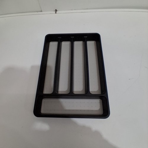 MAINSTAYS NON-SLIP CUTLERY TRAY - 9.1" X 12.8" X 1.9" - BLACK (MODEL: WMCAMD23018) image 3
