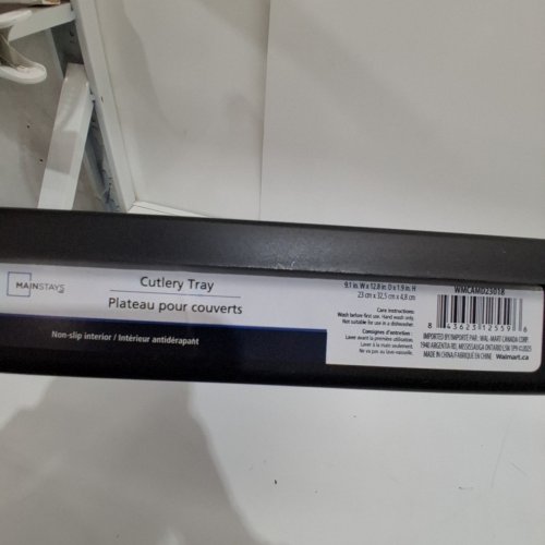 MAINSTAYS NON-SLIP CUTLERY TRAY - 9.1" X 12.8" X 1.9" - BLACK (MODEL: WMCAMD23018) image 4