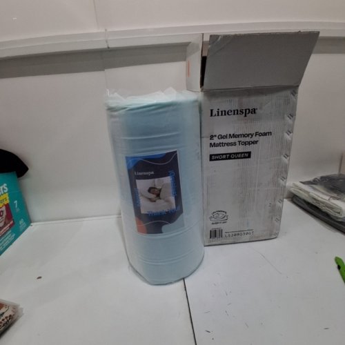 LINENSPA 2" GEL MEMORY FOAM MATTRESS TOPPER - SHORT QUEEN - BLUE (MODEL: LS20RQ30GT) image 2