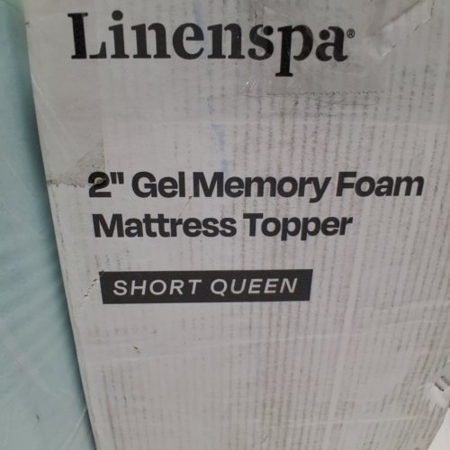 LINENSPA 2" GEL MEMORY FOAM MATTRESS TOPPER - SHORT QUEEN - BLUE (MODEL: LS20RQ30GT) image 4