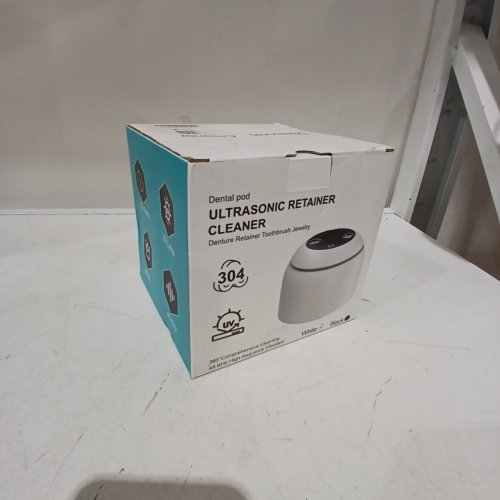3PC ULTRASONIC RETAINER CLEANER - 25W 45KHZ - WHITE/BLACK image 2