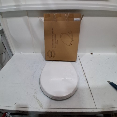 GARVEE ROUND TOILET SEAT WITH SOFT CLOSE - 14.5" X 16" - WHITE - (MODEL: PHO-16EX3QUX) image 3