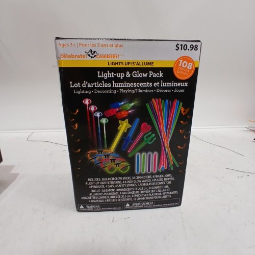 108PC CELEBRATE! LIGHT-UP & GLOW PARTY SET - MULTICOLOUR image 2