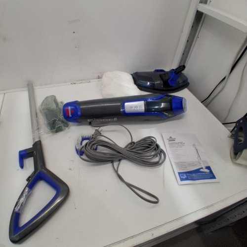 BISSELL POWERSTEAMER DELUXE STEAM MOP WITH DETACHABLE SPOTBOOST BRUSH WITH PADS & SCENT DISCS - BLUE/GREY (MODEL: 1806D) image 4