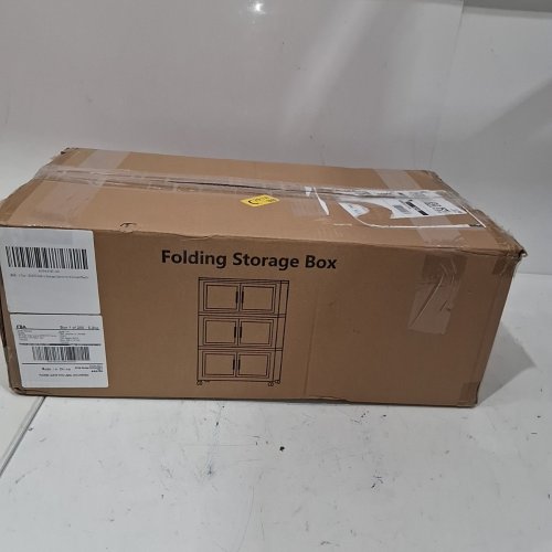 NAVICONVEX 3-TIER FOLDABLE STORAGE CABINET WITH DOORS - 43.7" X 15.4" X 29" - WHITE - (MODEL: 5503) image 6