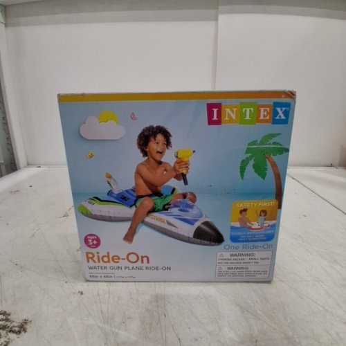 INTEX RIDE ON WATER GUN PLANE FLOATY - 46'' X 46'' - BLUE/BLACK/WHITE (MODEL: 57536EP) image 2