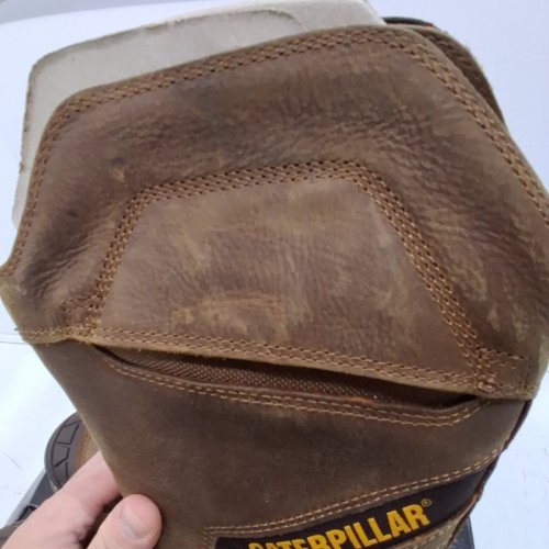 MEN'S CATERPILLAR EXCAVATOR SUPERLITE CSA/CARBON COMPOSITE TOE PULL ON CONSTRUCTION BOOTS - SIZE 10.5 - PYRAMID BROWN (STYLE: P725509) image 3