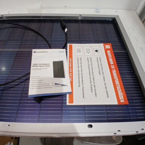 ECO-WORTHY MONOCRYSTALLINE N-TYPE SOLAR PANEL - 100W - 18V - 23" X 35" (MODEL: ECO-SM-BM100W) image 5