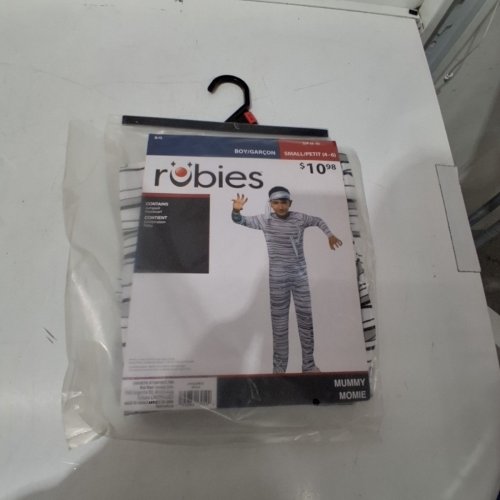 2PC BOYS RUBIES MUMMY COSTUME - SMALL (4-6) - WHITE / BLACK (ITEM: 1001654) image 2