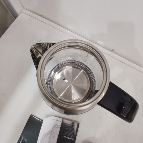 CHEFMAN EASY STEEP CORDLESS ELECTRIC GLASS KETTLE- 1.8L CAPACITY - STAINLESS STEEL (MODEL: RJ11-18-TI-CA) image 4