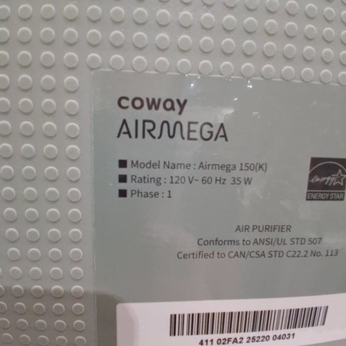 COWAY AIRMEGA AIR PURIFIER WITH HEPA FILTER - 214SQ.FT/60 MINUTES - SAGE GREEN (MODEL: AIRMEGA 150(K)) image 3