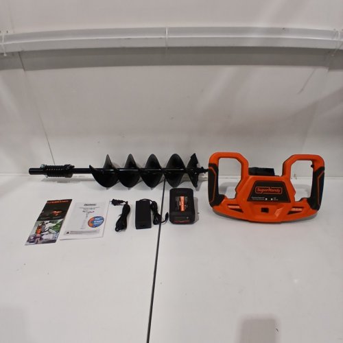 SUPERHANDY CORDLESS EARTH AUGER - 48 V / 6" X 30" / 130 RPM - ORANGE / BLACK (MODEL: GCAT037) image 4