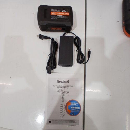 SUPERHANDY CORDLESS EARTH AUGER - 48 V / 6" X 30" / 130 RPM - ORANGE / BLACK (MODEL: GCAT037) image 6