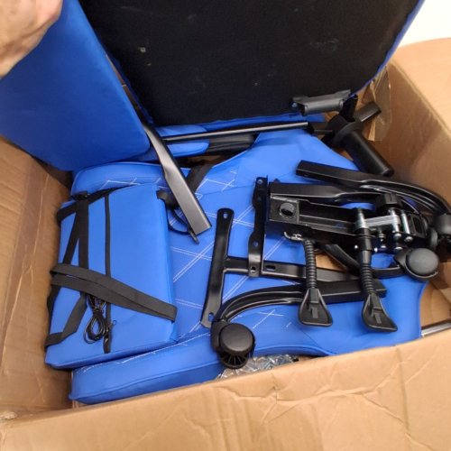 SOLAVERO MASSAGE RECLINER GAMING CHAIR - BLUE (MODEL: DY-HB05-LB-1) image 3