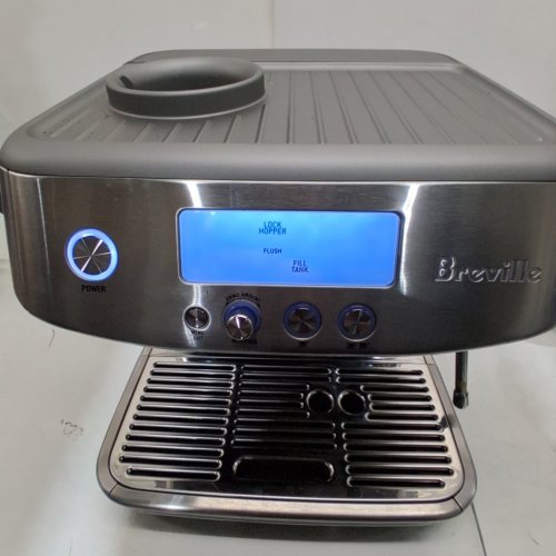 BREVILLE THE BARISTA PRO ESPRESSO MACHINE WITH BUILT-IN GRINDER & MILK FROTHER - BRUSHED STAINLESS STEEL (MODEL: BES878 BSS /B) image 2