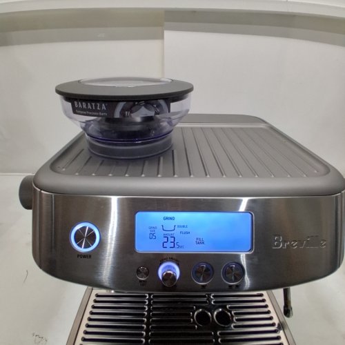 BREVILLE THE BARISTA PRO ESPRESSO MACHINE WITH BUILT-IN GRINDER & MILK FROTHER - BRUSHED STAINLESS STEEL (MODEL: BES878 BSS /B) image 3