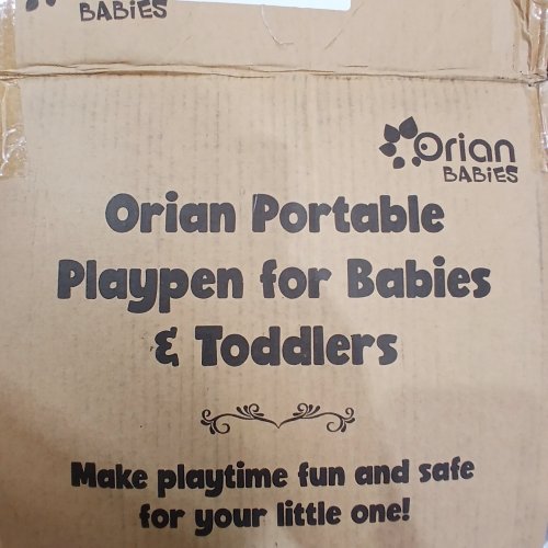 ORIAN BABIES BABY PLAYARD PLAYPEN WITH BREATHABLE MESH SIDES - 50" X 50" - LIGHT GREY image 2