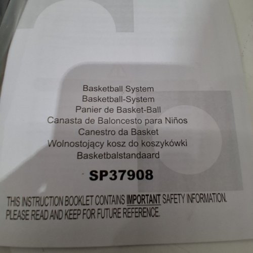 ADJUSTABLE BASKETBALL HOOP - 5FT-10FT - BLACK/RED (MODEL: SP37908) image 4