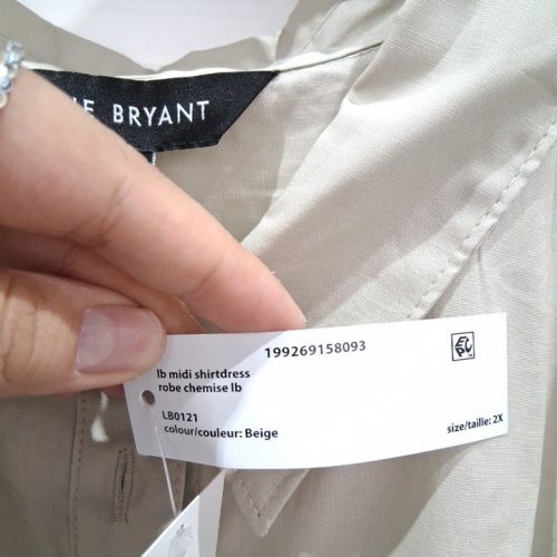 WOMEN'S LANE BRYANT SHORT SLEEVE SHIRTDRESS - 2XL - BEIGE (STYLE: LB0121) image 3