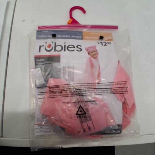 2PC GIRLS RUBIES PIGGY COSTUME - MEDIUM (8-10) - PINK (STYLE: 1000364) image 2