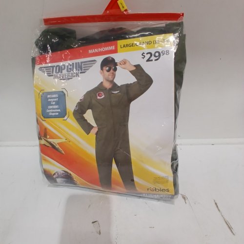 2PC MEN'S RUBIES TOP GUN MAVERICK COSTUME -LARGE- GREEN- (MODEL:702099) image 2