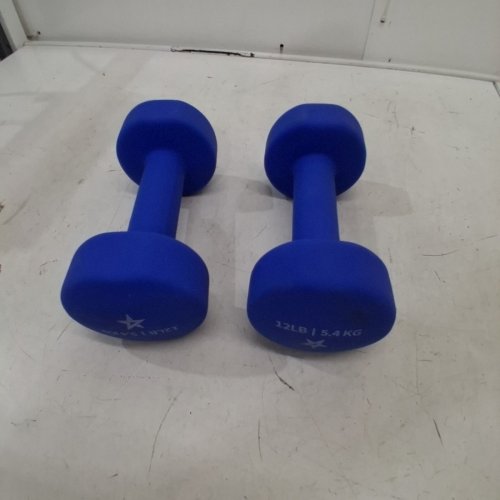 2PK YES4ALL NEOPRENE COATED DUMBBELL HAND WEIGHT - 12LBS - BLUE (MODEL: D1MY) image 2