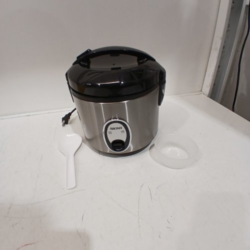 AROMA RICE AND GRAIN COOKER - 8 CUP - SILVER/BLACK - (MODEL: ARC-904SB) image 3