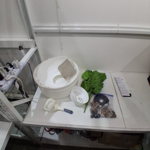 FEANDREA CAT LITTER BOX WITH FAKE PLANT - 19.2" X 19.2" X 23.2" - WHITE (UPPT006W101) image 3