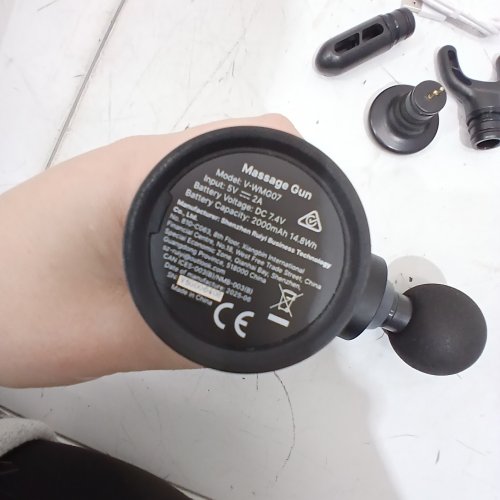 NEVVUE MINI MULTI LEVEL MASSAGE GUN WITH HEAT - 9 SPEEDS - BLACK - (MODEL:V-WMG07) image 4