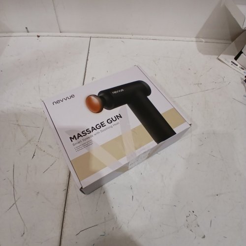 NEVVUE MINI MULTI LEVEL MASSAGE GUN WITH HEAT - 9 SPEEDS - BLACK - (MODEL:V-WMG07) image 5