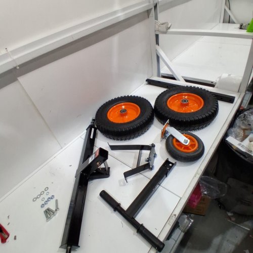 CARBON STEEL TRAILER DOLLY - 1200LB CAP - 2" TRAILER BALL - BLACK/ORANGE (MODEL: QYC1200-B) image 2