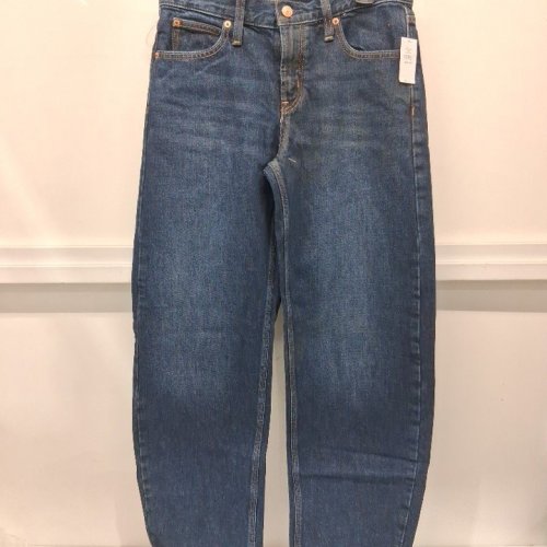 WOMENS GAP LOW RISE BARREL JEANS - REGULAR 25/0 - DARK WASH/DENIM (STYLE: 828742) image 2
