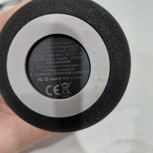 NIMIN 2-IN-1 WATERLESS CORDLESS CAR NEBULIZING DIFFUSER - 5 V 1A, 5W, 2000 MAH - BLACK (MODEL: K70T) image 3