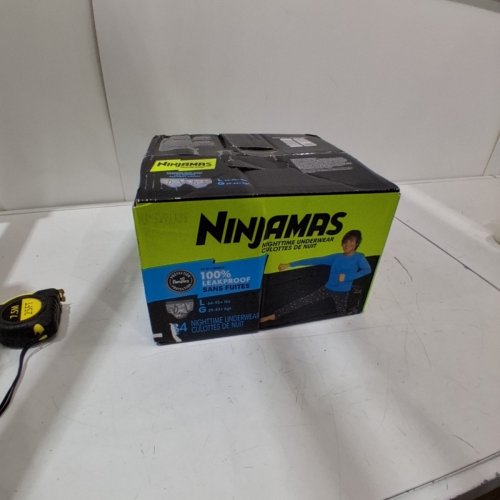 34PK NINJAMAS NIGHTTIME UNDERWEAR - LARGE/64-95LBS (MODEL: 0317799) image 2