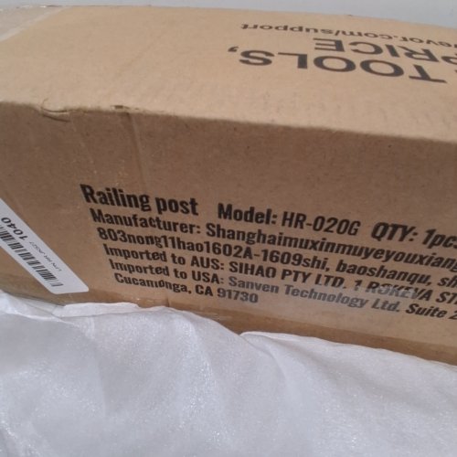 METAL RAILING POST - 1" X 2" X 36" - BLACK (MODEL: HR-020G) image 2
