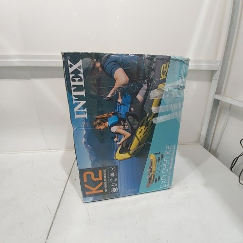 INTEX EXPLORER K2 INFLATABLE KAYAK SET: 86" ALUMINUM OARS AND PUMP, ADJUSTABLE SEATS WITH BACKREST – 2-PERSON – 400LB CAPACITY (MODEL: 68307EP) image 4
