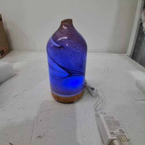 INRORNAS ART GLASS ULTRASONIC ESSENTIAL OIL DIFFUSER - 160ML - BROWN image 2